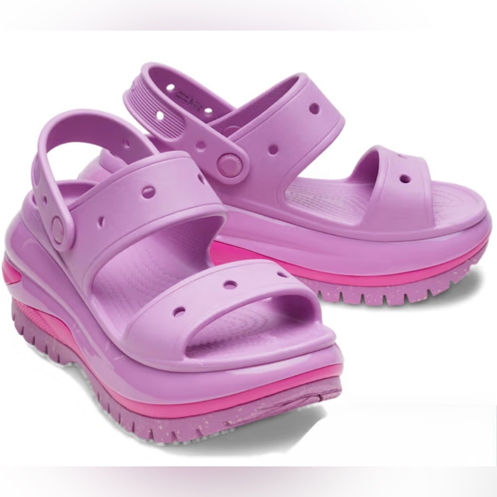 NIB Crocs Mega Crush Sandals In Pink Size 11
